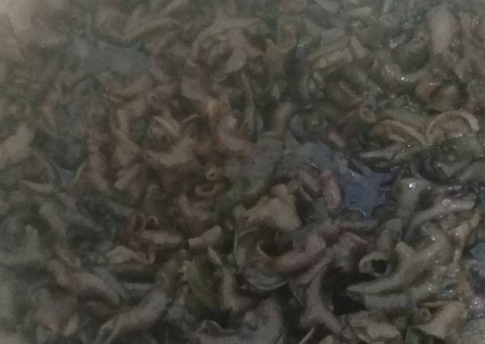 Langkah Mudah untuk Membuat Tumis pedas usus ayam, Sempurna