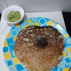 A picture of Mung sprouts and Poha chila.