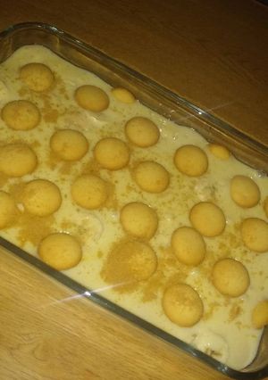A picture of Grandmas banana pudding.