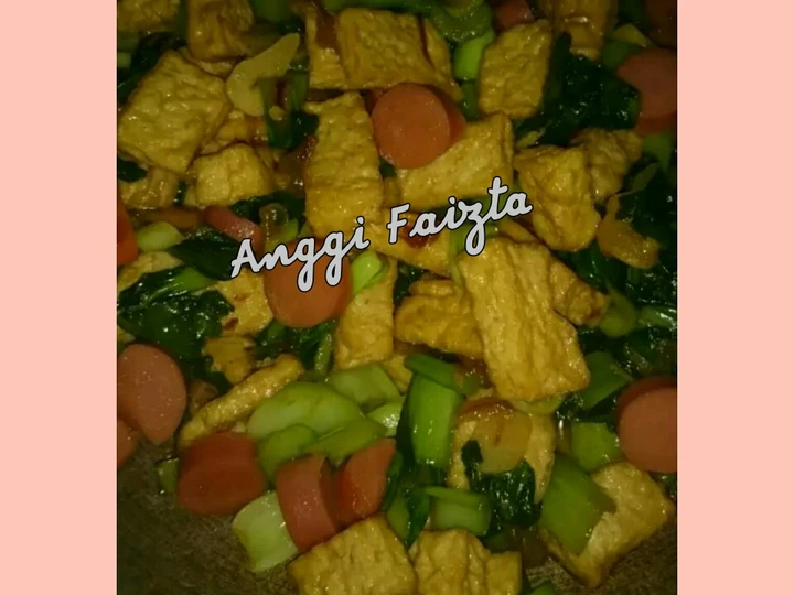 Cara Mudah Menyiapkan Resep Tumis pakcoy, tahu, dan sosis Anti Ribet, Bikin Ngiler