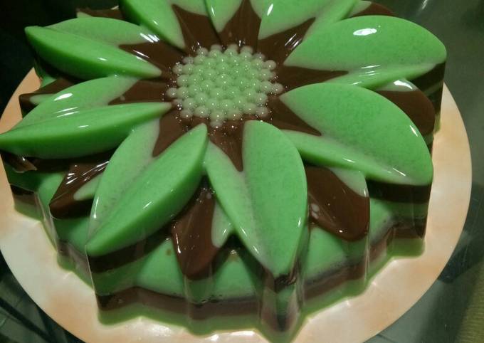 Puding lapis chocolatos