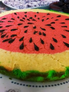 عکسی از دستور کیک هندوانه ای