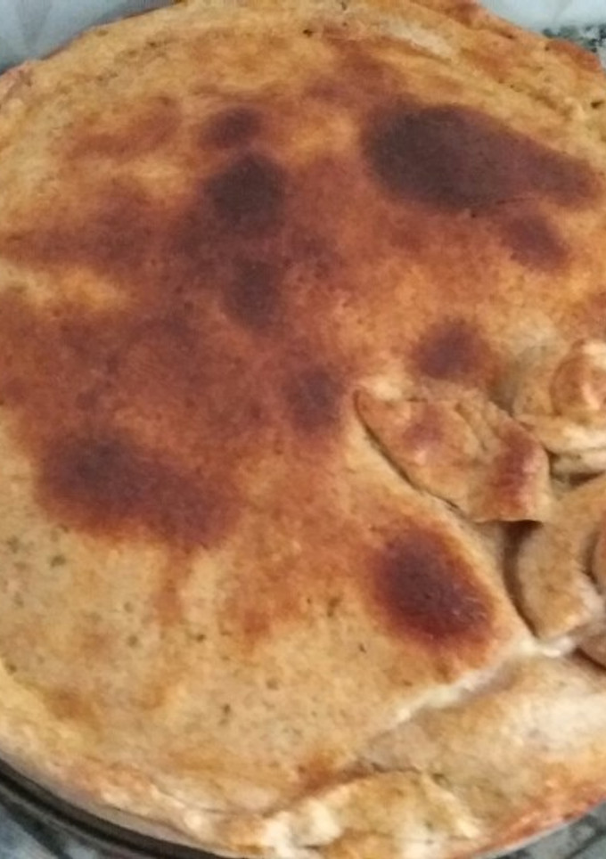 Una foto de Torta de fiambre con masa semi integral de hojaldre