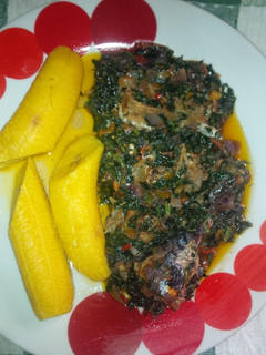 A picture of How to make vegetable sauce and plantain.