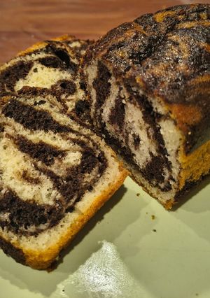 Una foto de Budín marmolado