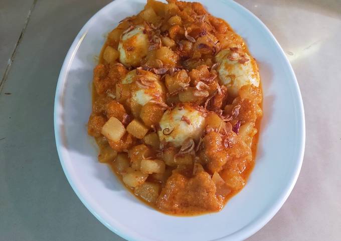 Yuk intip, Bagaimana cara buat Sambal goreng kentang krecek sajian Hari Raya dijamin gurih