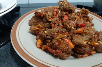 Anti Ribet, Bikin Oseng daging mercon (menu diet no gula, minyak, santan, tepung) Murah