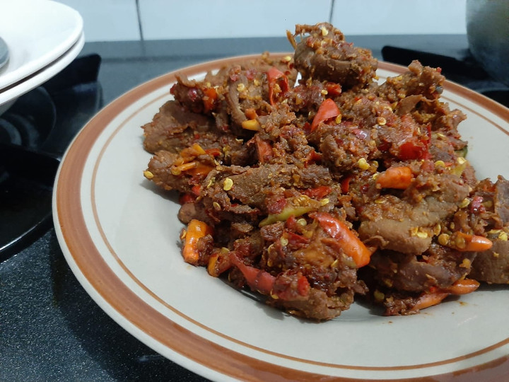 Anti Ribet, Bikin Oseng daging mercon (menu diet no gula, minyak, santan, tepung) Murah