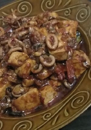 Foto resep Cumi basah pedas saos tiram mudah dan murah