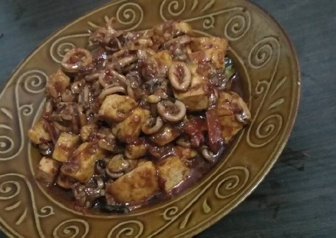 Langkah Mudah Memasak Resep Cumi basah pedas saos tiram mudah dan murah