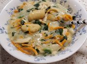 A picture of chicken cauliflower soup