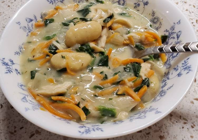 Recipe of Quick Chicken and Cauliflower Gnocchi Soup