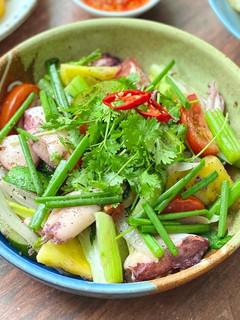 Hình của món Mực Xào.
