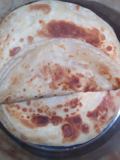 A picture of Ghee parathas.
