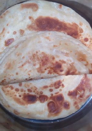 A picture of Ghee parathas.