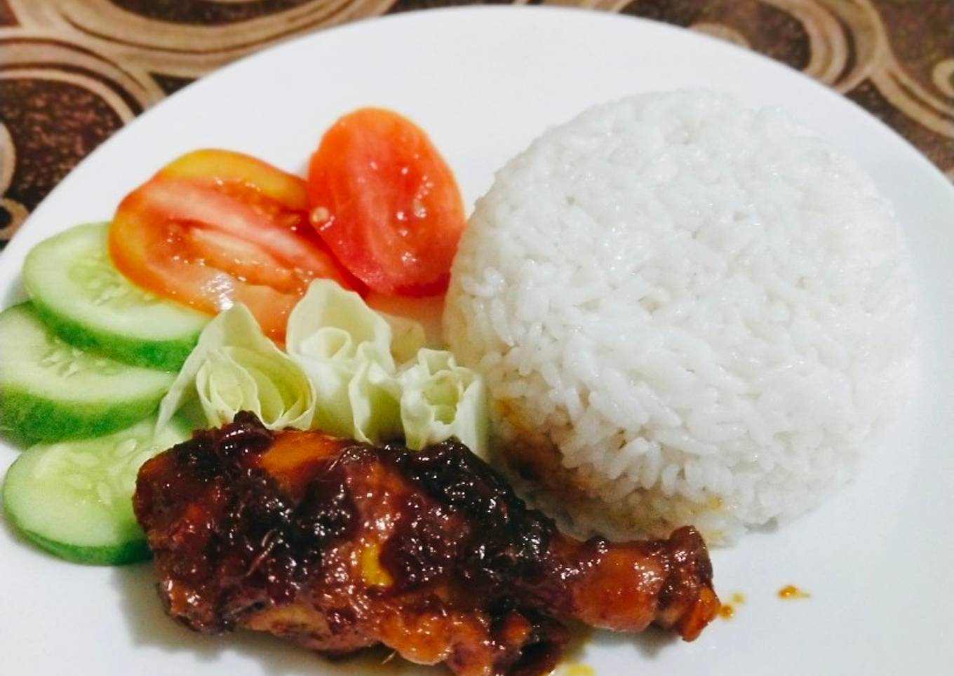 Ayam bakar madu pake teflon