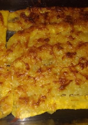 A picture of Baked Ripe Plantains with Cheese.