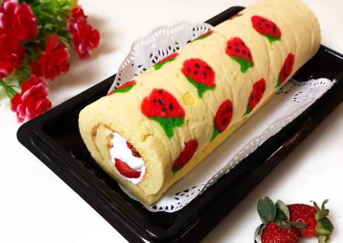 Recipe: Appetizing Strawberry RollCake