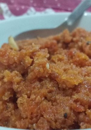 A picture of Gajar ka halwa.