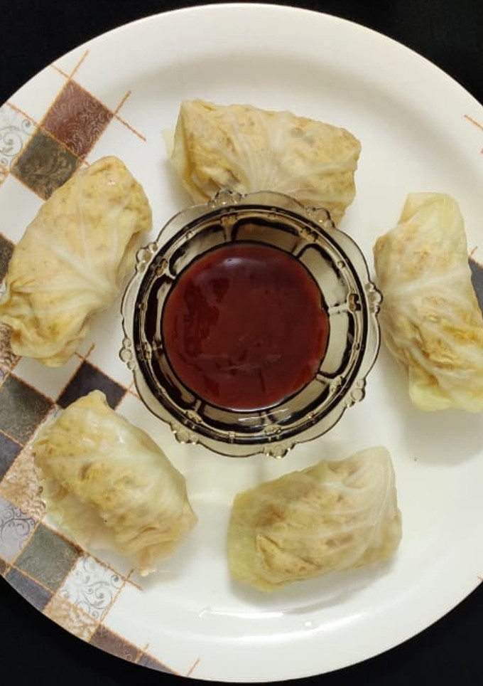 சிக்கன் எக் கேபேஜ் ரோல் செய்முறை முக்கிய புகைப்படம்