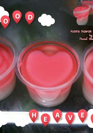 Foto resep Puding mawar & love kaca.