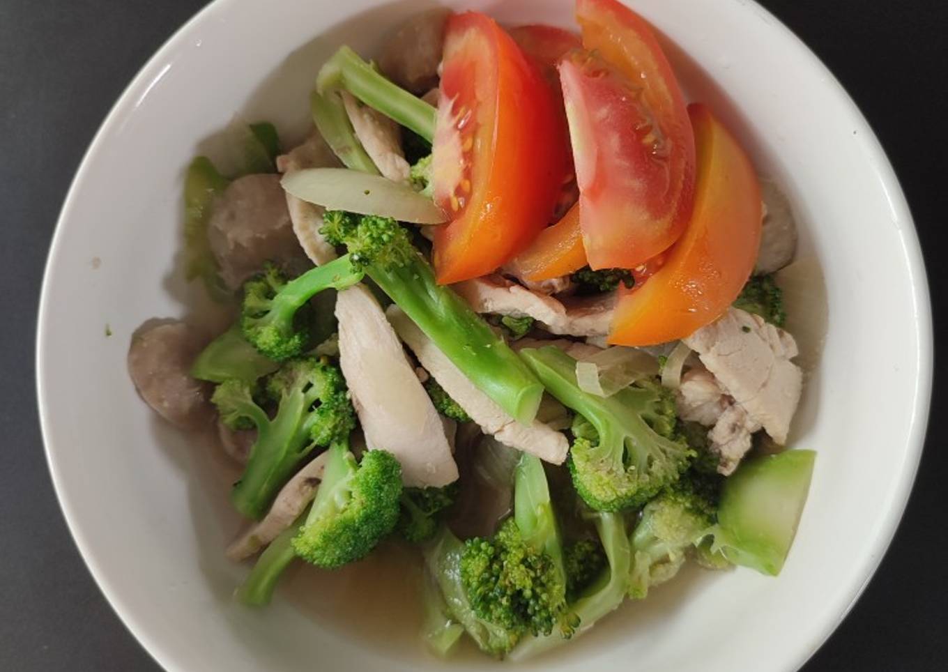 Ayam Brokoli (Menu Diet tanpa minyak) Day #1