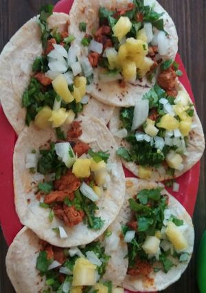 A picture of Tacos al Pastor.