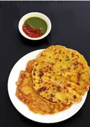 A picture of Besan ka chilla.