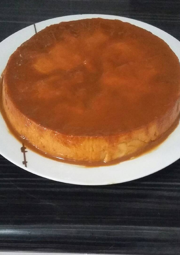 Una foto de Flan de queso crema 😄
