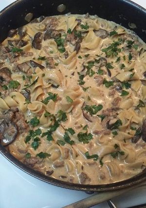 A picture of Homemade Hamburger Helper - Stroganoff Style.