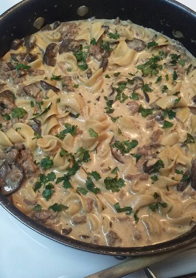 A picture of Homemade Hamburger Helper - Stroganoff Style.