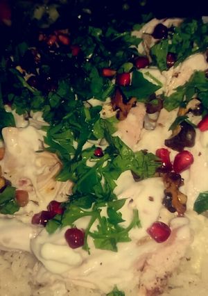 صورة لوصفة فتة دجاج