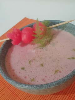 Una foto de Crema de sandía