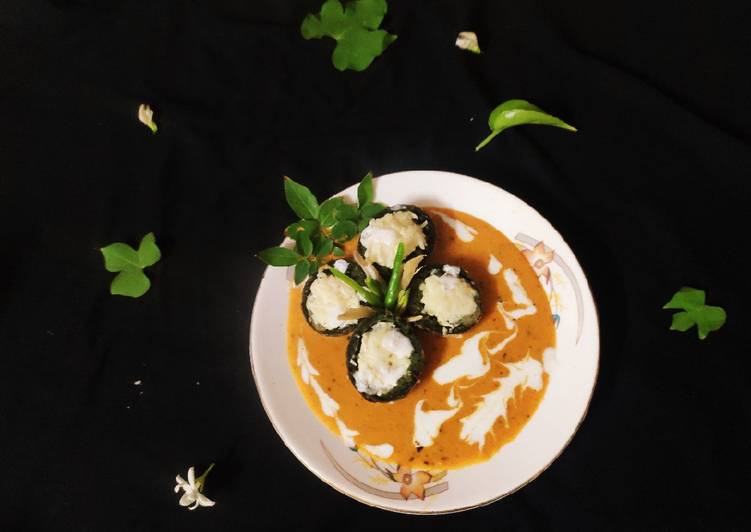 Easiest Way to Make Recipe of No Fry Palak Paneer Kofta Curry