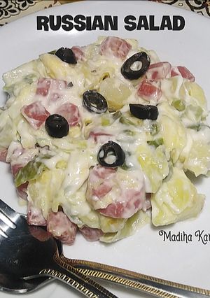 A picture of Russian salad.