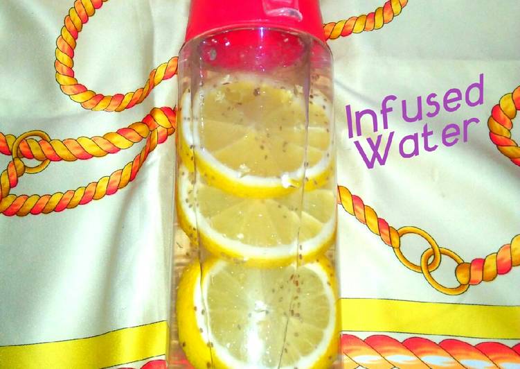 Resep Infused Water, Lemon, Jahe Merah, Chiaseed, Himalayan Salt, 🍶🍹, Lezat Sekali