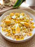 Ensalada de garbanzos con vinagreta de pistachos