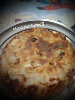 عکسی از دستور پیتزا ماکارونی🍕🍝