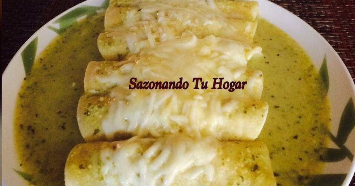 Enchiladas Suizas a mi estilo💖 Receta de Mary S Cuellar💓Sazonando Tu