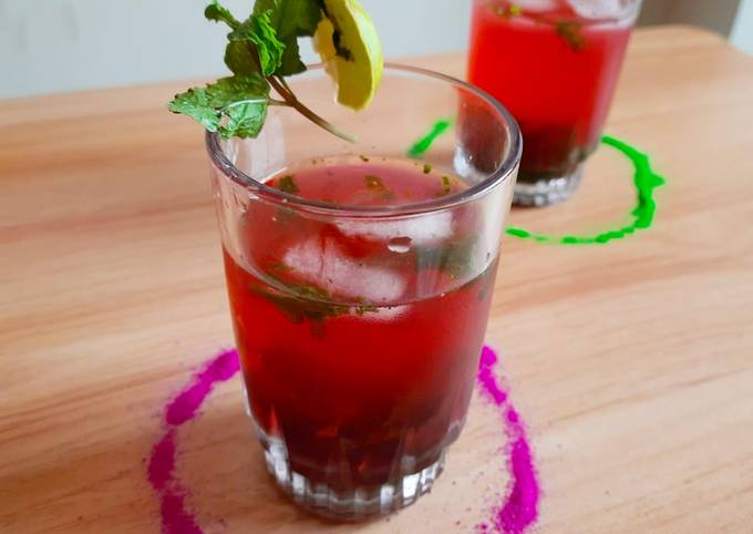 Mint Hibiscus Iced Tea