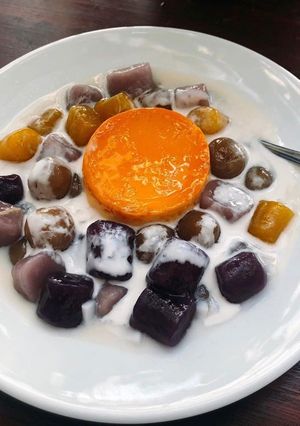 Hình của món 🍵 𝑇𝑎𝑟𝑜 𝐵𝑎𝑙𝑙 - Chè khoai dẻo 🍵.