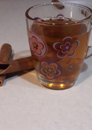 عکسی از دستور دمنوش☕ به 🍋و سیب 🍏🍎و دارچین
