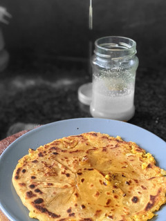 A picture of Leftover Ragda Paratha.