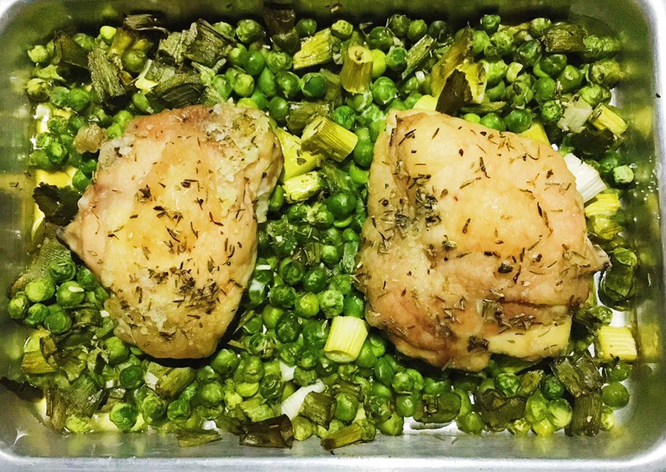 Chicken & Peas Bake (Ayam panggang kacang polong)