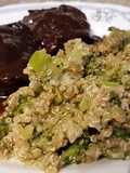 Carrilleras de Cerdo al vino tinto con Salteado de Quinoa y Brócoli
