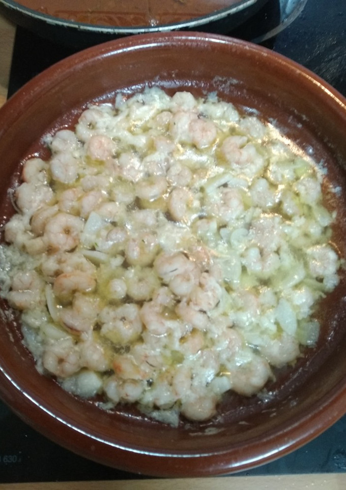 Una foto de Gambas al ajillo