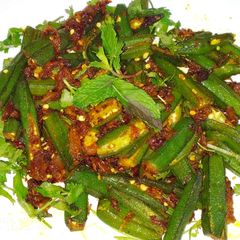 Bhindi /okara masala desi style A picture of Bhindi /okara masala desi style.