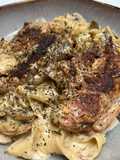 صدر دجاج بالليمون والفطر