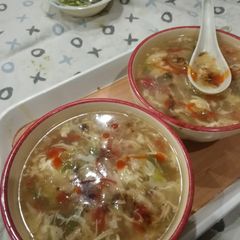 Chicken hot & sour soup A picture of Chicken hot & sour soup.