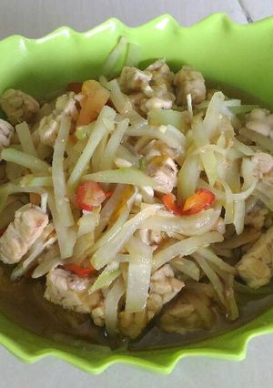 Foto resep Tumis tempe dan labu siam praktis